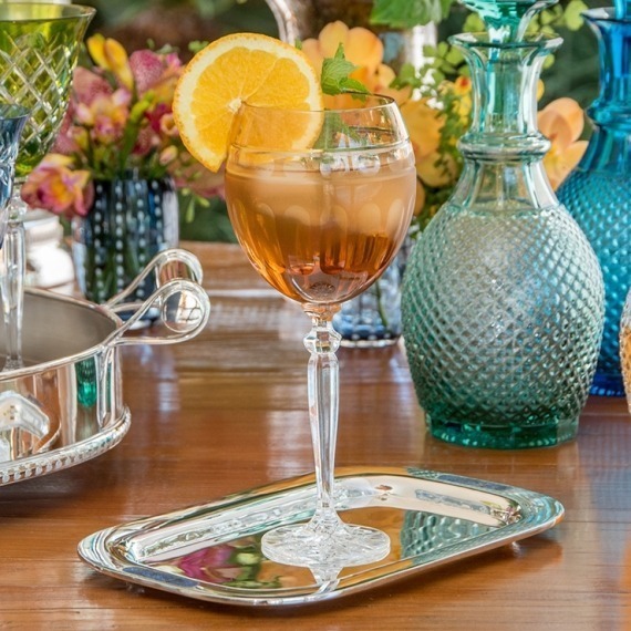 Taça Água Charlotte Amarelo Gold Cristal