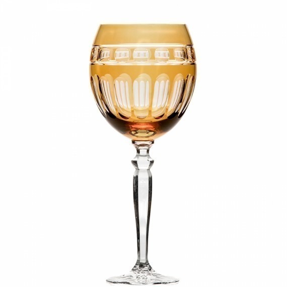 Taça Água Charlotte Amarelo Gold Cristal