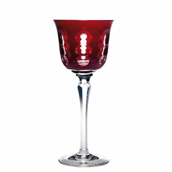 Taça Vinho Kawali Christofle Vermelha Cristal