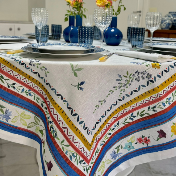 Toalha de Mesa Primula 1,70x3,60 Linho Tessitura Toscana