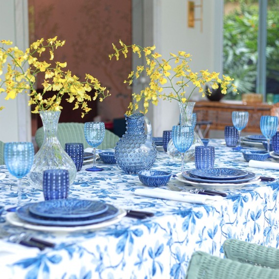 Toalha de Mesa Chestnut Azul 1,80x2,80 Dascoli