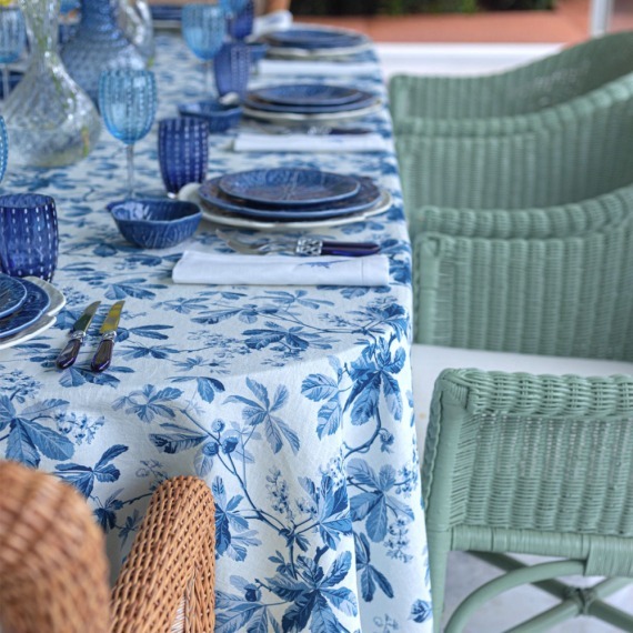 Toalha de Mesa Chestnut Azul 1,80x2,80 Dascoli