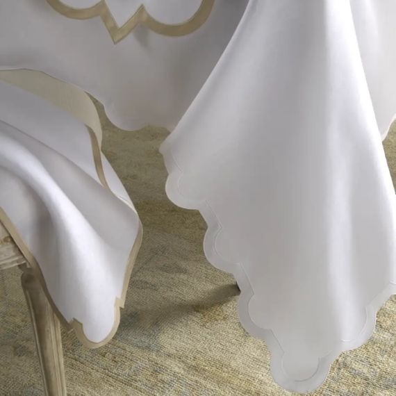 Toalha de Mesa Mirasol Branco 1,80x3,80 Linho Matouk