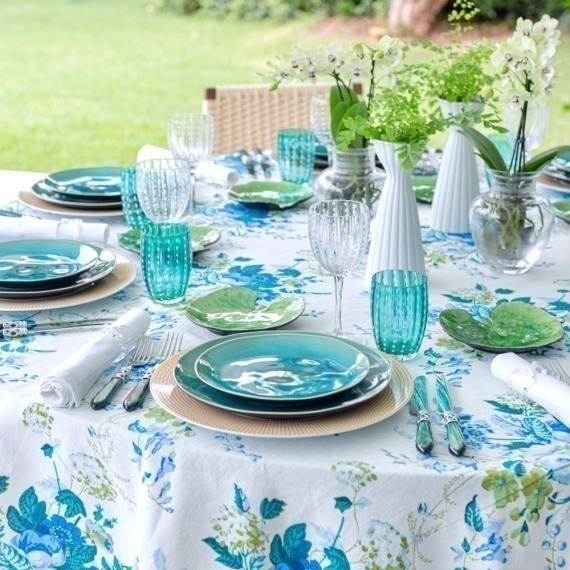 Toalha de Mesa Clarita Azul 2,25x3,60 Dascoli