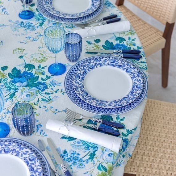 Toalha de Mesa Clarita Azul 2,25x3,60 Dascoli