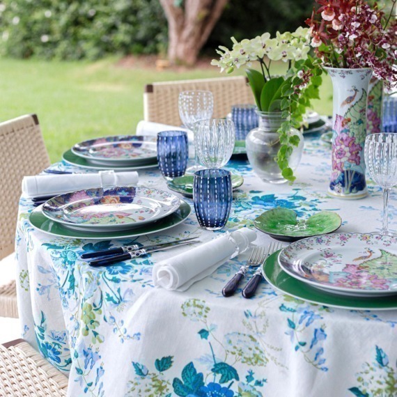 Toalha de Mesa Clarita Azul 2,25x3,60 Dascoli