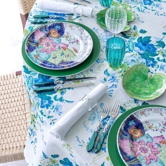 Toalha de Mesa Clarita Azul 2,25x3,60 Dascoli