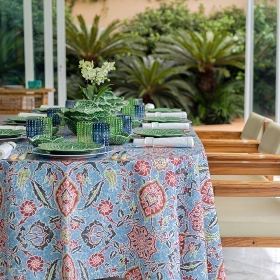 Toalha de Mesa Iznik Azul 2,25x3,60 Dascoli