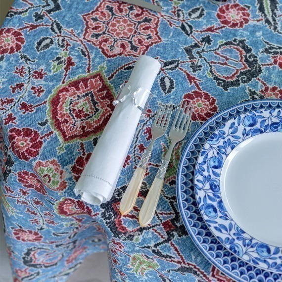 Toalha de Mesa Iznik Azul 2,25x3,60 Dascoli