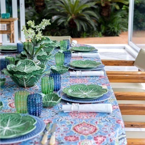 Toalha de Mesa Iznik Azul 2,25x3,60 Dascoli