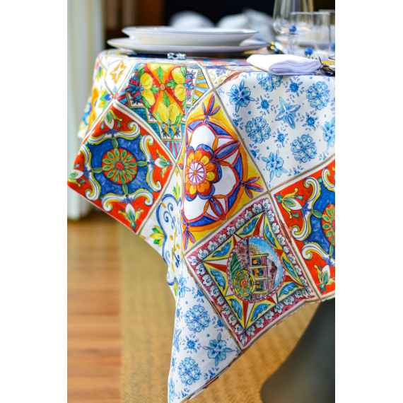 Toalha de Mesa Camastra 1,70x1,70 Algodão Tessitura Toscana