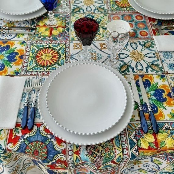 Toalha de Mesa Camastra 1,70x2,70 Algodão Tessitura Toscana