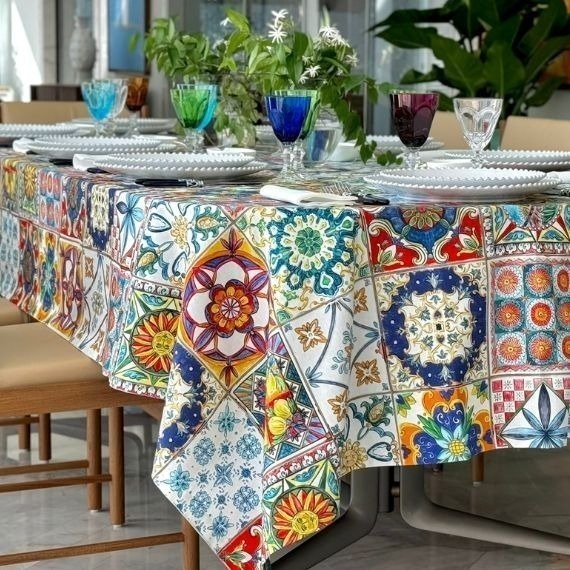 Toalha de Mesa Camastra 1,70x3,10 Algodão Tessitura Toscana