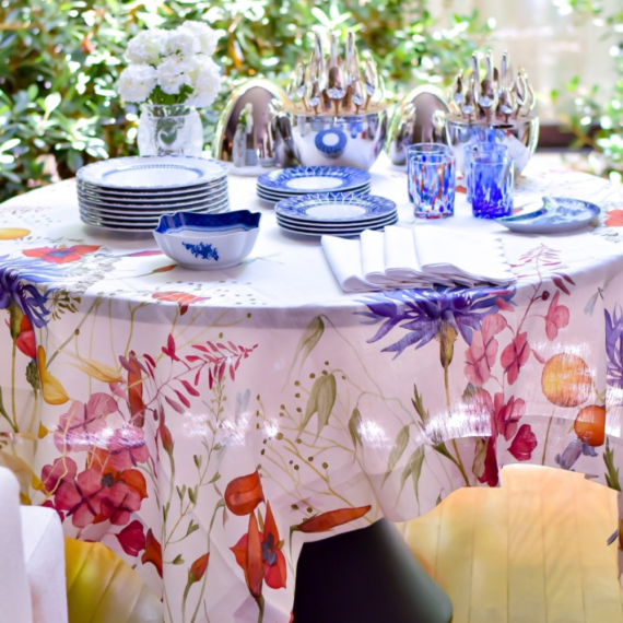 Toalha de Mesa Fiordaliso 1,80x1,80 Linho The Napking