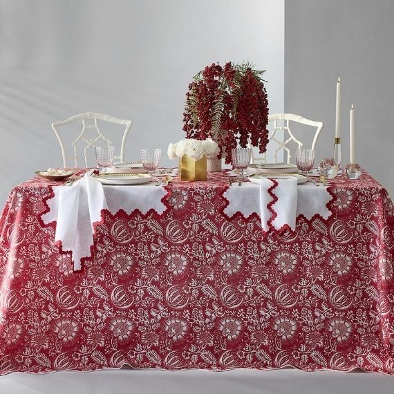 Toalha de Mesa Granada Scarlet 1,80 x 4,20 Linho Matouk