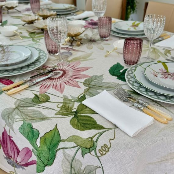 Toalha de Mesa Granadilla 1,70x3,10 Linho Tessitura Toscana