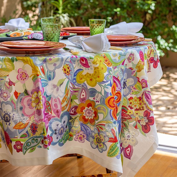 Toalha de Mesa Tropicana 1,40x1,75 Algodão Tessitura Toscana