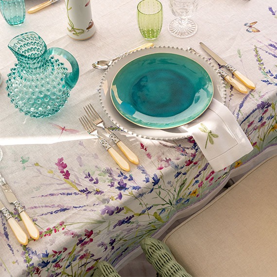 Toalha de Mesa Spigo 1,70x1,70 Linho Tessitura Toscana