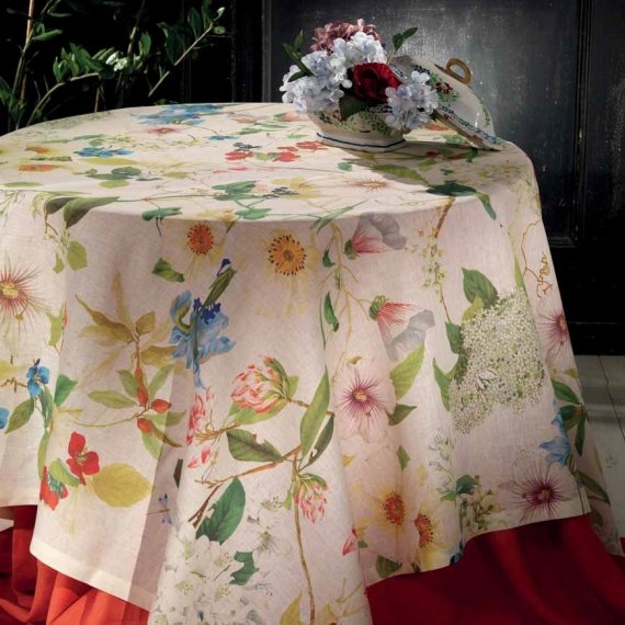 Toalha de Mesa Ibisco 1,70x3,10m Linho Tessitura Toscana