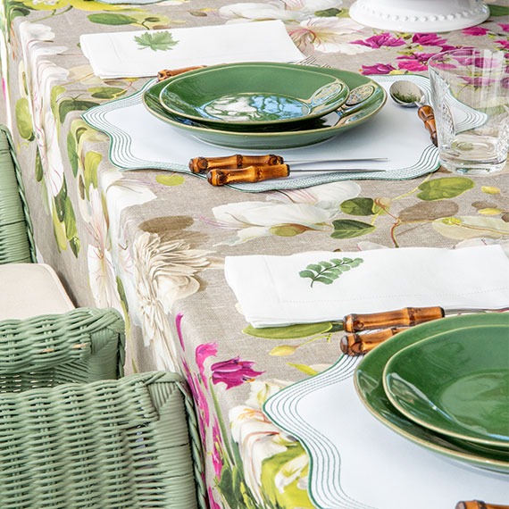 Toalha de Mesa Biscondola 1,70x3,10 Algodão Tessitura Toscana