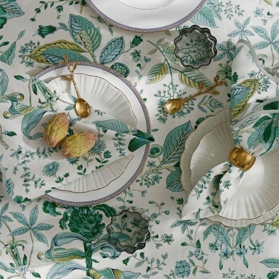 Toalha de Mesa Romã Emerald 1,80 x 4,20 Linho Matouk