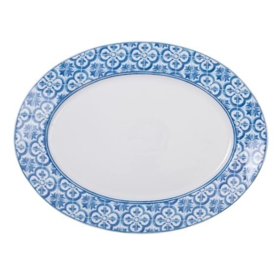 Travessa Oval G Azulejos Matisse Casa