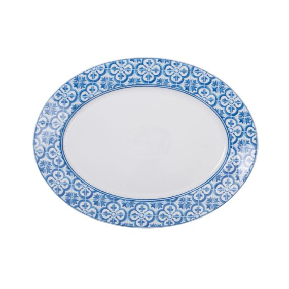 Travessa Oval M Azulejos Matisse Casa
