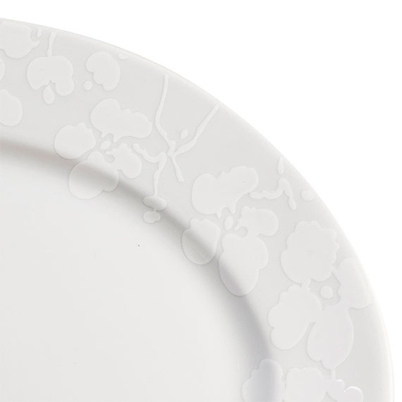 Travessa Oval Relevo Flores G Casa Alegre