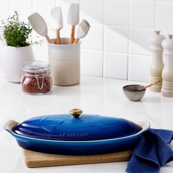 Travessa Para Peixe Heritage 34cm Le Creuset Azul