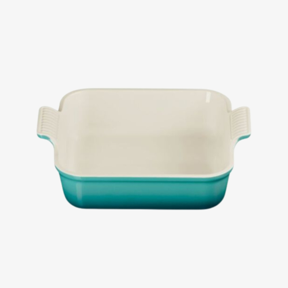 Travessa Quadrada Heritage Blue Riviera 23cm Le Creuset