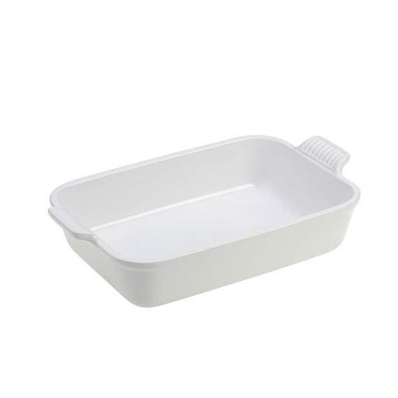 Travessa Retangular Heritage Le Creuset 26cm Branco