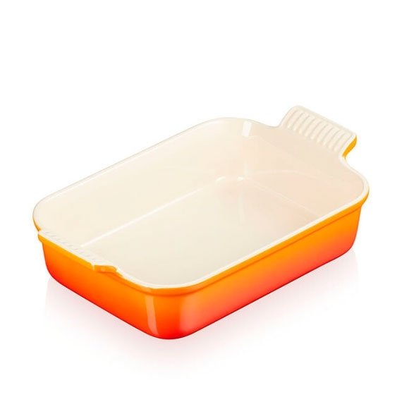 Travessa Retangular Heritage Le Creuset 32cm Laranja