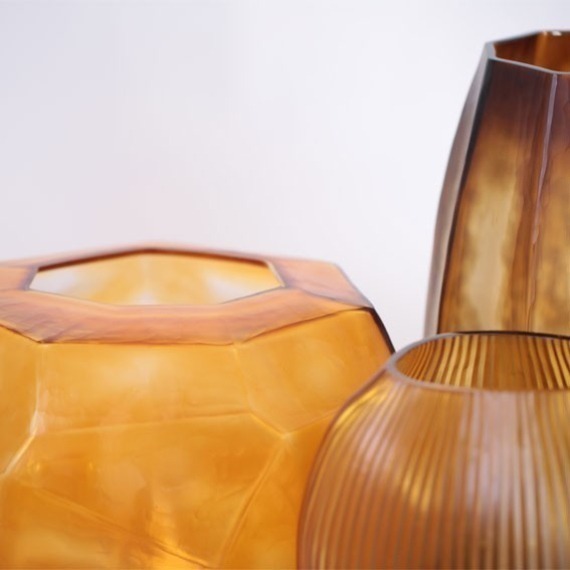 Vaso Guaxs Cubista Âmbar 