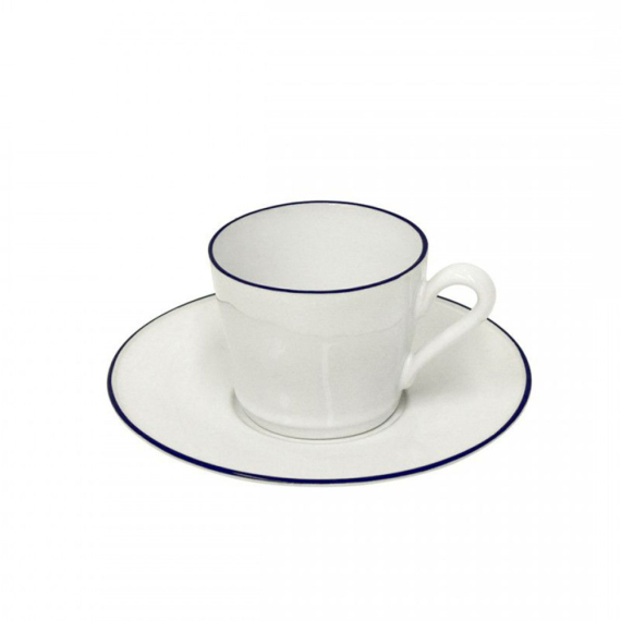 Xícara Chá Beja Branco e Azul 