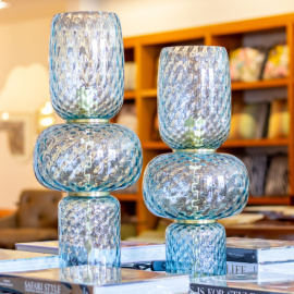 Abajur Francês Indochine Azul M