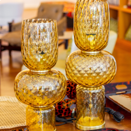 Abajur Francês Indochine Âmbar G