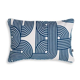 Almofada Abaças Branca e Azul Eichholtz 