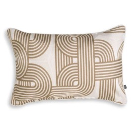 Almofada Abaças Branca e Bege Eichholtz 