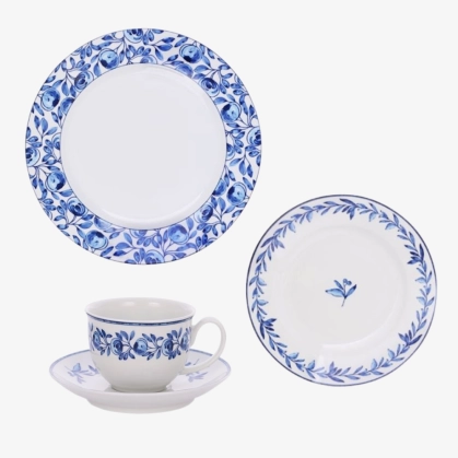 Aparelho de Jantar Amalfi Matisse Casa 18 Peças Produto Aparelho de Jantar Amalfi Matisse Casa 18 Peças