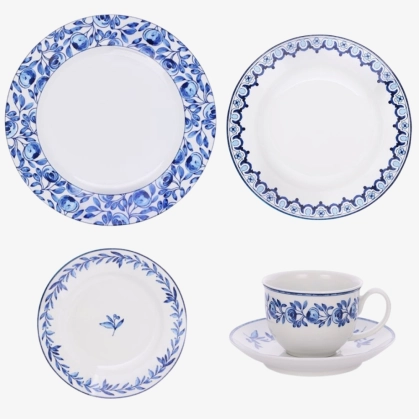 Aparelho de Jantar Amalfi Matisse Casa 24 Peças Produto Aparelho de Jantar Amalfi Matisse Casa 24 Peças