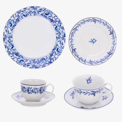 Aparelho de Jantar Amalfi Matisse Casa 24 Peças Produto Aparelho de Jantar Amalfi Matisse Casa 24 Peças