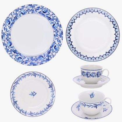 Aparelho de Jantar Amalfi Matisse Casa 30 Peças Produto Aparelho de Jantar Amalfi Matisse Casa 30 Peças