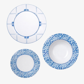 Aparelho de Jantar Azulejos Matisse Casa 18 Peças
