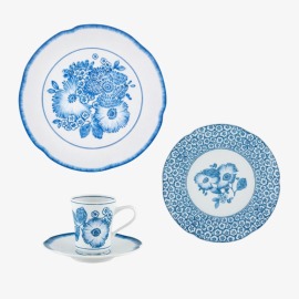 Aparelho de Jantar Coralina Azul Vista Alegre 18 Peças