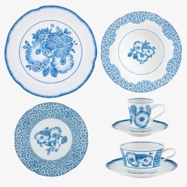 Aparelho de Jantar Coralina Azul Vista Alegre 30 Peças