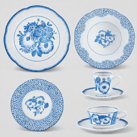 Aparelho de Jantar Coralina Azul Vista Alegre 30 Peças