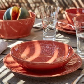 Aparelho de Jantar Fontana Costa Nova Paprika 12 Peças