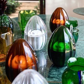 Balde de Gelo e Porta Sorvete Serena Transparente Acrílico Mario Luca Giusti