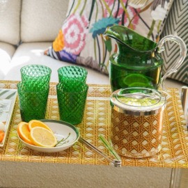 Balde de Gelo Platex Cannage Ecru Acrílico