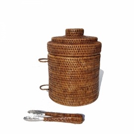 Balde de Gelo Térmico com Pinça Rattan Paya G